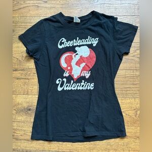 Black Cheerleading Graphic T-Shirt